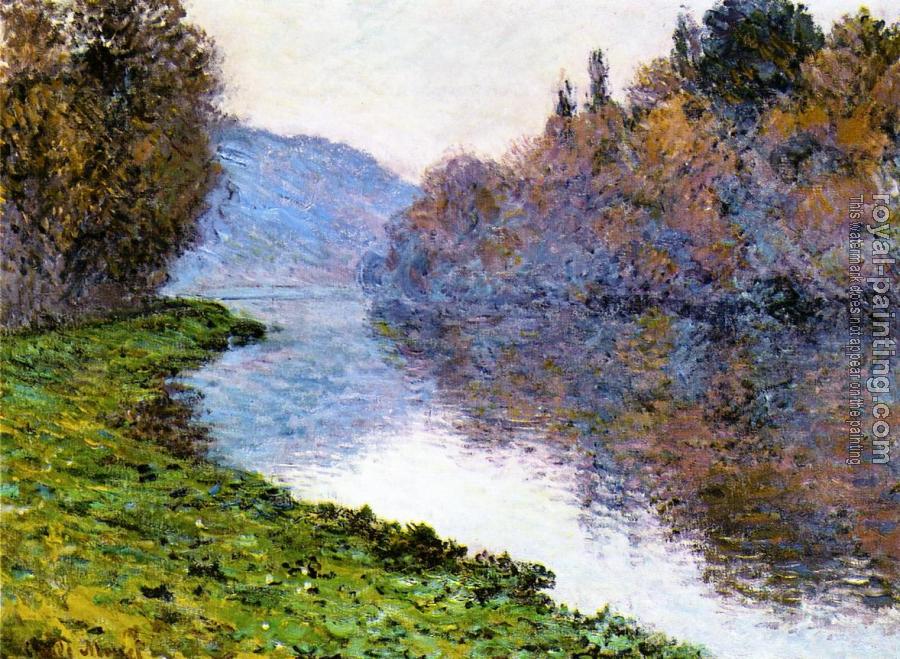 Claude Oscar Monet : Banks of the Seine at Jenfosse, Clear Weather